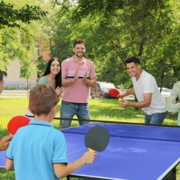 Składany stół do tenisa stołowego SPORTNOW 274 x 152 x 76 cm z piłkami